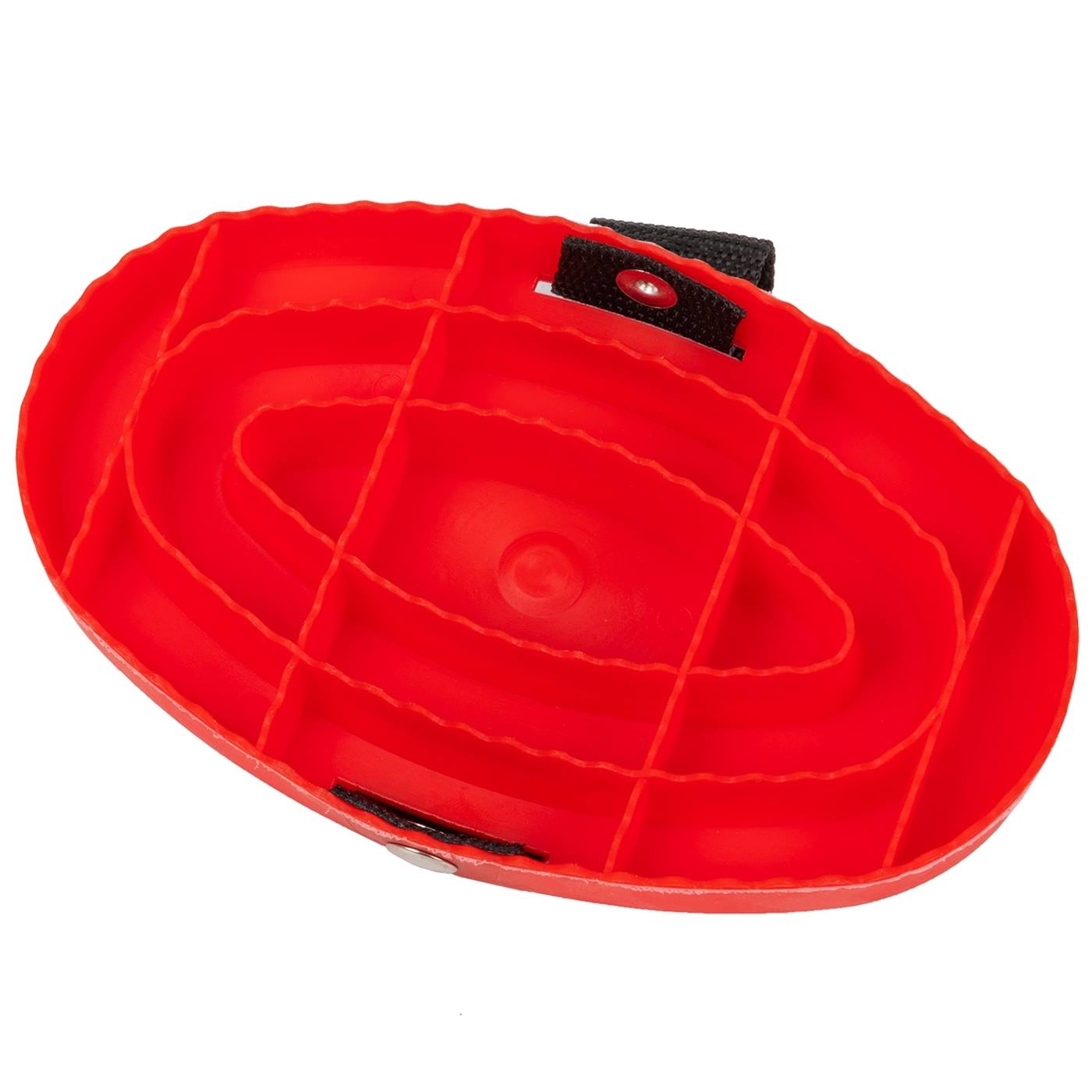 De HAAS New Generation eg voor paarden en pony's van Haas is een rode ovale rubberen eg met een getextureerd oppervlak.