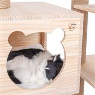 VOSS.pet krabpaal "Theo" - Premium massief houten katten krabpaal