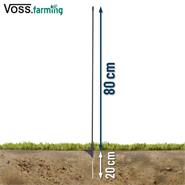 VOSS.farming ovale-glasvezelpaal zwart, 80cm