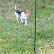 VOSS.farming classic 25m, groen omheiningsnet, 90cm kleindiernet, hondennet,15 palen, zonder stroom