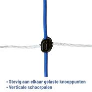 AKO TitanNet Premium Plus 50 m schapennet 90 cm, 14 versterkte palen, dubbele punt, blauw-wit