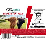VOSS.farming 9V/ 75Ah batterij, batterij voor in een schrikdraadapparaat