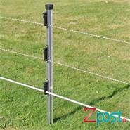 4x VOSS.farming Z-post, 100cm, metalen Z-profiel paal, weidepaal, afrasteringspaal, omheiningspaal