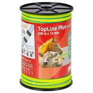 AKO schriklint "TopLine Plus" 200mtr, 12mm, 4x0,30 TriCond, NEON geel-blauw