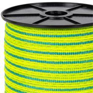 AKO schriklint "TopLine Plus" 200mtr, 12mm, 4x0,30 TriCond, NEON geel-blauw