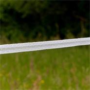 Schrikdraadlint "CLASSIC"  10 mm, 200 meter wit lint met 4x 0,16 RVS geleider
