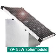 VOSS.farming set: 55W zonne-energie systeem + metalen kast + 12V  SIRUS 8 schrikdraadapparaat