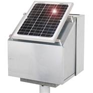 VOSS.farming 12W zonne-energie systeem, solarsysteem, schrikdraad antidiefstal kast, opstelvoet