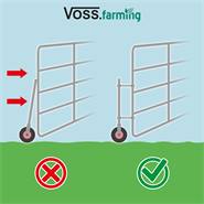 2x VOSS.farming afstandhouder voor ondersteuningswiel voor weidepoorten, verzinkt