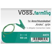 VOSS.farming aansluitkabel groen 100cm met krokodillenbekklem