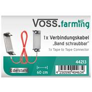 VOSS.farming verbindingskabel 60cm met 2 RVS lintverbinders