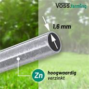 VOSS.farming verstelbare weidepoort met gaas, landhek 200-300 cm, 110 cm hoog, verzinkt