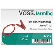 VOSS.farming aansluitkabel rood 100cm met 1 krokodillenbekklem