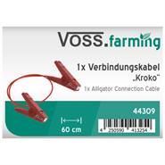 VOSS.farming verbindingskabel 60cm met 2 krokodillenbekklemmen