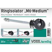 20x VOSS.farming afstands ringisolator "M6-Medium" 14,5cm met metrische M6 schroefdraad