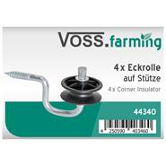 4x VOSS.farming hoekisolator, rolisolator met massieve steun en houtschroefdraad