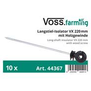 10x VOSS.farming afstand ringisolator VX 22 centimeter, met houtschroefdraad