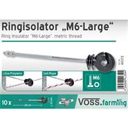 10x VOSS.farming afstands ringisolator "M6-Large" 22cm met metrische M6 schroefdraad