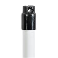 10x VOSS.farming prikpaal 170cm, witte ronde kunststof mobiele afrasteringspaal 19mm, dubbele pen