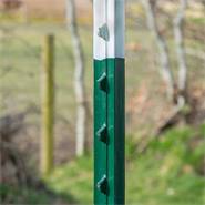 10x VOSS.farming T-post, t-paal, 152cm, groene metalen weidepaal, afrasteringspaal, omheiningspaal