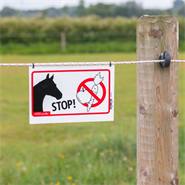 VOSS.farming Waarschuwingsbord Internationaal, "STOP", voeren verboden, 20x14cm