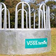 VOSS.farming ronde balenruif, hooiruif, ronde ruif met 8 voederplaatsen en palissaden voederruif