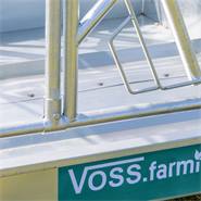 VOSS.farming vierkante ruif, voederruif, ronde balenruif met dak en vastzetrek voor rundvee
