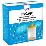 cit Vliegenlokstof FlyCage6, navulling lokmiddel voor vliegenvallen, 4 x 25 gram