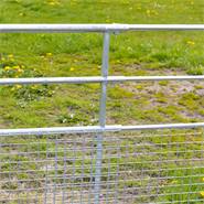 VOSS.farming verstelbare weidepoort met gaas, landhek 400-500 cm, 110 cm hoog, verzinkt