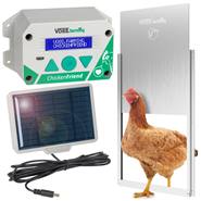 SET: VOSS.farming  "ChickenFriend" - premium model, kippenluik 300 x 400 mm + solar accu set
