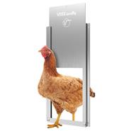 Kippenluik, schuifdeur automatisch voor kippenluik, aluminum, 22 x 33cm