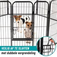 VOSS.pet puppyren XL, ren voor kleindieren, 8 robuuste omheiningselementen 81x78cm