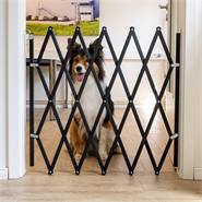 Honden hekje "Stop Fix", uitklapbaar harmonica deurhekje voor honden, 60-110cm, zwart