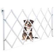 Honden hekje "Stop Fix", uitklapbaar harmonica deurhekje voor honden, 60-110cm, wit