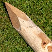 6x VOSS.farming FSC® acacia paal, natuurlijke en ontschorste houten paal, 200 cm, Ø 10-12 cm