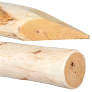 9x VOSS.farming FSC® acacia paal, natuurlijke en ontschorste houten paal, 160 cm, Ø 10-12 cm