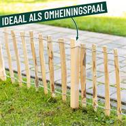 25x VOSS.garden vierkante houten paal beuken 45 cm, plantenstok, boompaal, 2,7x2,7 cm