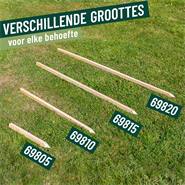 9x VOSS.garden vierkante houten paal beuken 130 cm, plantenstok, boom- & omheiningspaal 2,7x2,7 cm