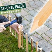 25x VOSS.garden vierkante houten paal beuken 150 cm, plantenstok, boom- & omheiningspaal 2,7x2,7 cm