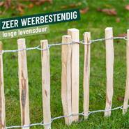 9x VOSS.garden vierkante houten paal beuken 45 cm, plantenstok, boompaal, 2,7x2,7 cm