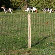 9x VOSS.garden vierkante houten paal beuken 90 cm, plantenstok, boom- & omheiningspaal 2,7x2,7 cm