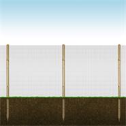 VOSS.farming omheiningsset: kippengaas 10mx100cm, maaswijdte 13mm, verzinkt + 8 houten palen
