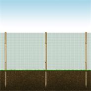 VOSS.farming omheiningsset: kippengaas 10mx100cm, maaswijdte 13mm, groen + 8 houten palen