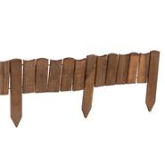 Borderrand hout 110 x 15cm, bruine rolborder, afbakening voor tuinen, moestuinen of paden
