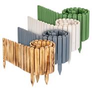 Borderrand hout 200 x 20cm, rolborder, afbakening voor tuinen of paden, verschillende kleuren