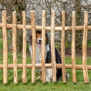 VOSS.garden tuinhek hazelaar, omheiningselement van rustiek hout, als bouwpakket 150 x 80 cm