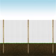 VOSS.farming omheiningsset: volièregaas 10mx100cm, maaswijdte 12,7x12,7mm, verzinkt +8 houten palen