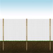 VOSS.farming omheiningsset: volièregaas 10mx100cm, maaswijdte 25,4x25,4mm, verzinkt +8 houten palen