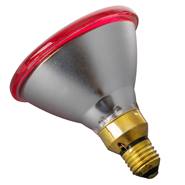 Infrarood warmtelamp, spaarlamp PAR 38, 175 watt, rood