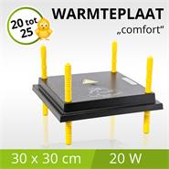 Verwarmingsplaat "COMFORT" warmteplaat voor kuikens  30x30cm / 20W